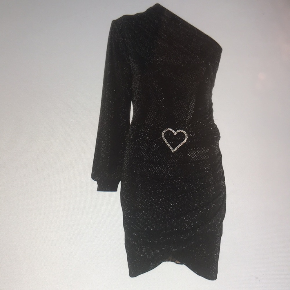 Authentic Philipp Plein All Crystal One Shoulder Dress